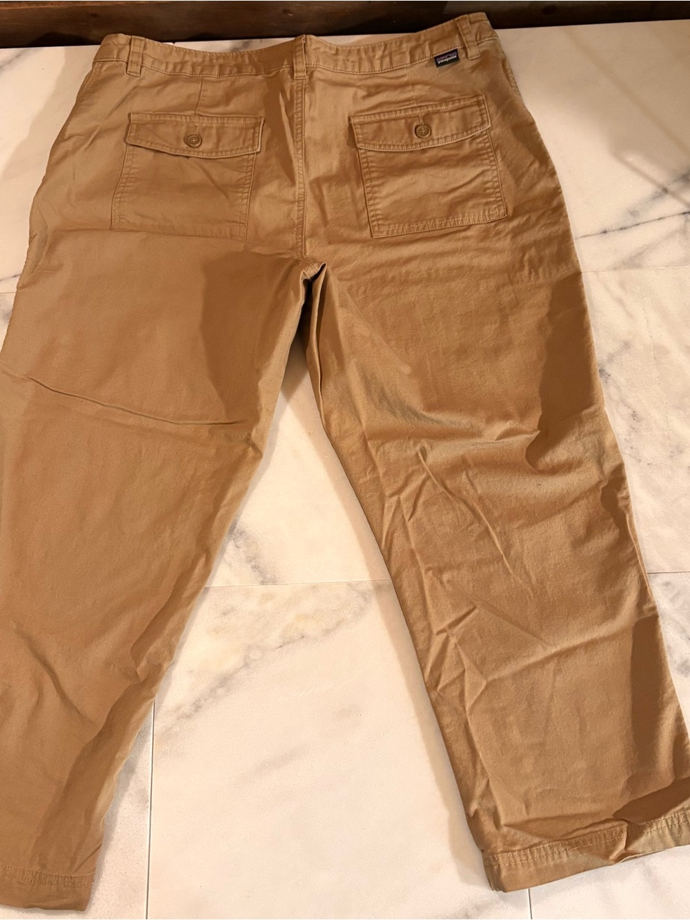 Patagonia Women’s Tan Chino Pants with Back Flap Pockets